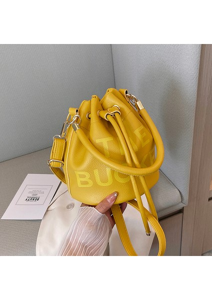 Pu Sarı Trendy Marka Tasarımcısı Kadife Kova Omuz Crossbody Çanta Kadın Çanta ve Çanta 2023 Yeni Bayan Messenger Çanta Yüksek Kalite (Yurt Dışından)