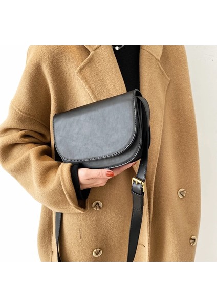 Kahverengi Eyer Çantası Küçük Pu Deri Kadınlar Için Crossbody Çanta 2021 Kış Omuz Göğüs Çantası Moda Bayan Çanta ve Cüzdanlar (Yurt Dışından)