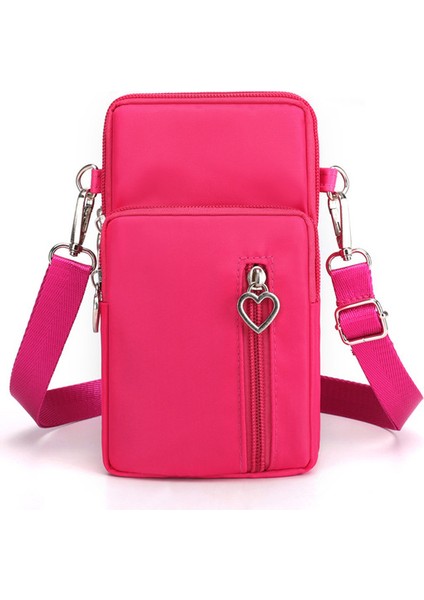 Gül Yeni Cep Telefonu Çantası Kadın Askılı Çanta Asılı Boyun Bozuk Para Cüzdanı Dikey Çanta Yeni Tüm Maç Mini Küçük Crossbody Çanta (Yurt Dışından)
