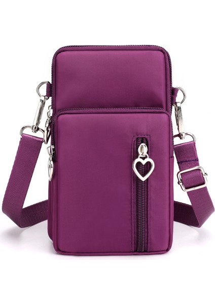 Gül Yeni Cep Telefonu Çantası Kadın Askılı Çanta Asılı Boyun Bozuk Para Cüzdanı Dikey Çanta Yeni Tüm Maç Mini Küçük Crossbody Çanta (Yurt Dışından)