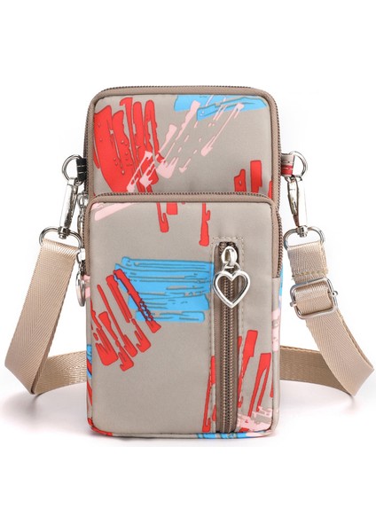 Gül Yeni Cep Telefonu Çantası Kadın Askılı Çanta Asılı Boyun Bozuk Para Cüzdanı Dikey Çanta Yeni Tüm Maç Mini Küçük Crossbody Çanta (Yurt Dışından)