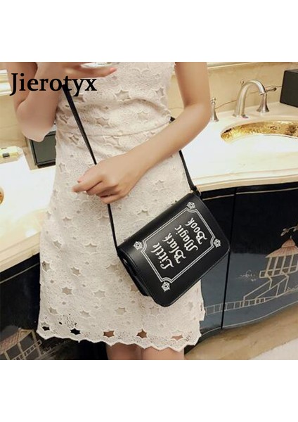 Beyaz Jıerotyx Mektup Baskı Omuz Çantası Kaya Tasarımcı Çanta Kadın Küçük Crossbody Çanta Pu Deri Mini Bayanlar Serseri Çanta Crossbody Çanta (Yurt Dışından) modelleri