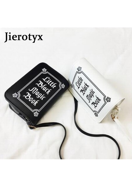 Beyaz Jıerotyx Mektup Baskı Omuz Çantası Kaya Tasarımcı Çanta Kadın Küçük Crossbody Çanta Pu Deri Mini Bayanlar Serseri Çanta Crossbody Çanta (Yurt Dışından) fırsatları