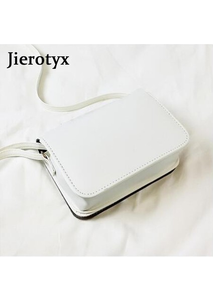 Beyaz Jıerotyx Mektup Baskı Omuz Çantası Kaya Tasarımcı Çanta Kadın Küçük Crossbody Çanta Pu Deri Mini Bayanlar Serseri Çanta Crossbody Çanta (Yurt Dışından) indirimleri