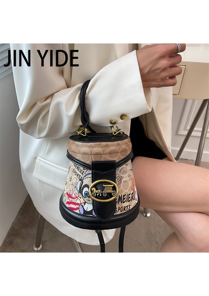 Siyah Omuzdan Askili Çanta 2023 Marka Graffiti At Nalı Çantaları Kadınlar Için Yüksek Kaliteli Deri Omuz Çantası Lüks Çantalar ve Çantalar Tasarımcı Crossbody Çanta (Yurt Dışından) fırsatları