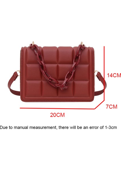 Mavi Rahat Bayanlar Mini Çanta Flap Çanta Moda Kadın Damalı Pu Deri Düz Renk Crossbody Messenger Omuz Çantası (Yurt Dışından) indirimleri