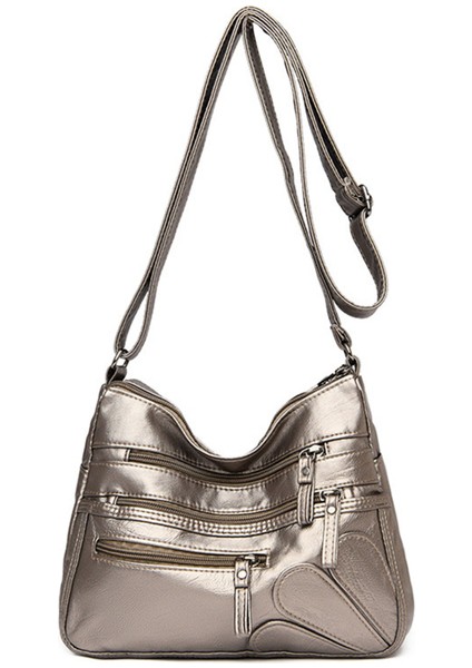 Bronz 5 Yüksek Kaliteli Kadın Yumuşak Deri Omuz Çantaları Çok Katmanlı Klasik Crossbody Çanta Lüks Tasarımcı Çanta ve Çanta (Yurt Dışından)