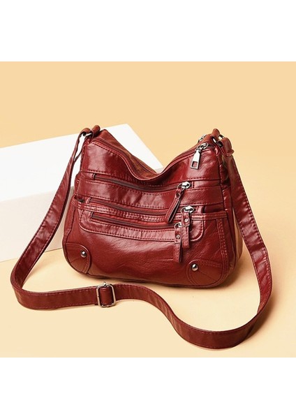 Bronz 5 Yüksek Kaliteli Kadın Yumuşak Deri Omuz Çantaları Çok Katmanlı Klasik Crossbody Çanta Lüks Tasarımcı Çanta ve Çanta (Yurt Dışından)