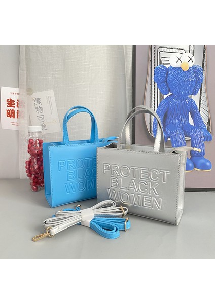 Gümüş Büyük Moda Mektupları Tote Çanta Tasarımcısı Kadın Çanta Lüks Pu Deri Omuz Crossbody Çanta Siyah Insanları Shopper Çanta 2022 Koruyun (Yurt Dışından) fırsatları