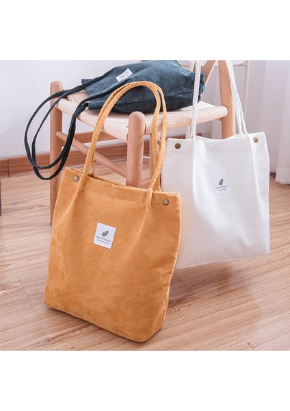 Siyah Kadın Kadife Omuz Çantası Yeniden Alışveriş Çantaları Rahat Tote 2022 Yeni Yumuşak Kadın Çanta Sıcak Satış Tuval Büyük Boy Cep (Yurt Dışından)