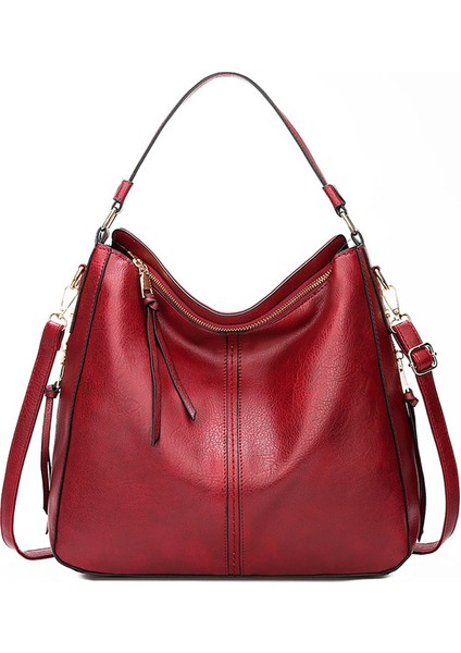 Kırmızı Lüks Çanta Kadın Çanta Tasarımcısı Kadınlar Için Yumuşak Deri Çanta 2023 Hobos Avrupa Crossbody Çanta Bayanlar Vintage Ünlü Marka Kesesi (Yurt Dışından)