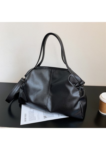 Şampanya Büyük Siyah Bez Çantalar Kadınlar Için Büyük Hobo Alışveriş Çantası Ferah Çanta Kaliteli Yumuşak Deri Crossbody Çanta Bayanlar Seyahat Omuz Çantası (Yurt Dışından)