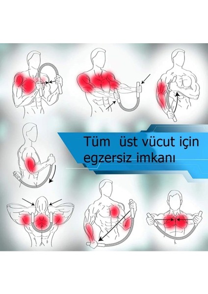 30 kg Göğüs Yayı Bükbük Yay El Kol Bilek Omuz Kas Geliştirici Egzersiz Aleti