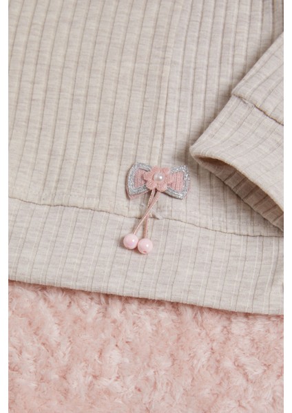 Krem Önü Fırfırlı Fitilli Uzun Kollu Badi 16280 fiyatları