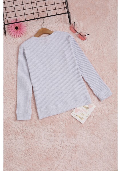 Gri Önü Fırfırlı Fitilli Uzun Kollu Badi 16279 fırsatları