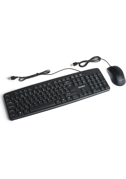 DK-AC-KM1040F Türkçe F Kablolu Ofis Klavye & Mouse Set