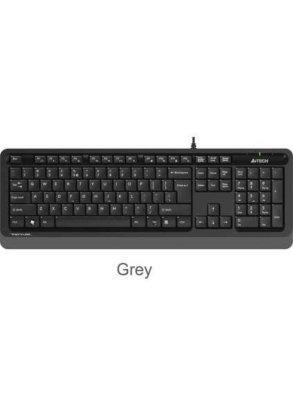 A4 Tech FK10 Q USB Fsytyler Gri Tr Fn-Multimedya Klavye