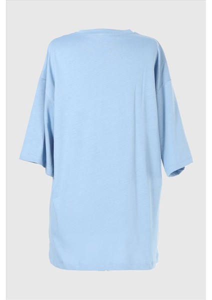 2096_Kısa Kollu Oversize Basic T-shirt