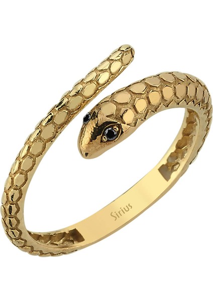 Siyah Pırlanta Taşlı Serpent Yüzük 0417R0332