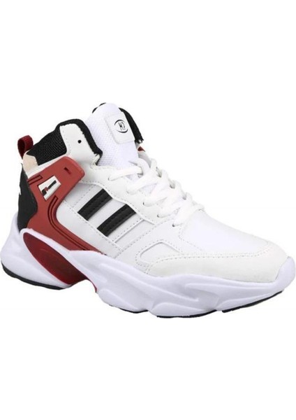 232-1014 Erkek Beyaz-Bordo (40-44) Basketbol Ayakkabı