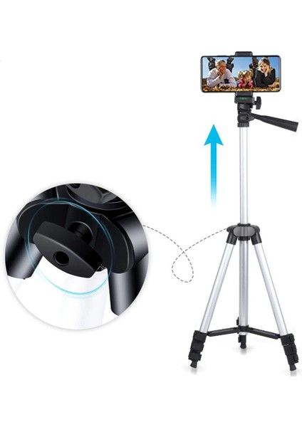 Profesyonel Çekim Cep Telefonu Uyumlu Ayarlanabilir Çantalı 102 cm Tripod indirimleri