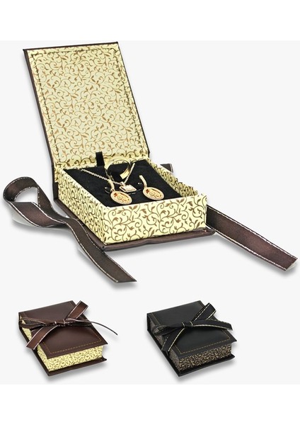 Kurdeleli Karton Set Takı Kutusu (4 Adet) fiyatları