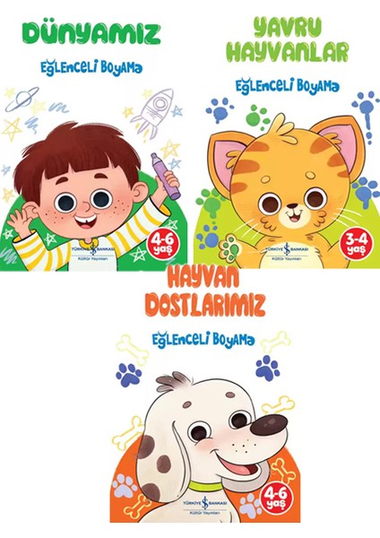 Eğlenceli Boyama 3'lü Set 1 Iş Bankası Kültür Yayınları