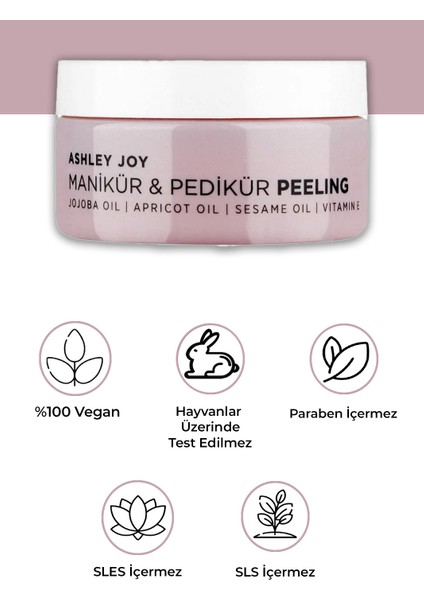 Kolay Ve Doğal Jojoba,Nacinamide,Vitamini,Susam Yağı İçeren Manikür Pedikür Peelingi