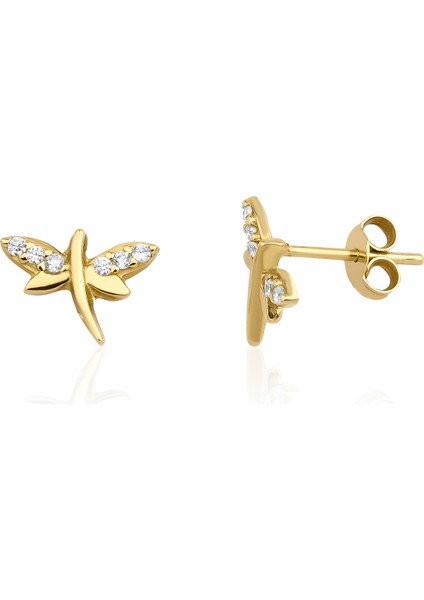 14 Ayar Altın Yusufçuk Küpe