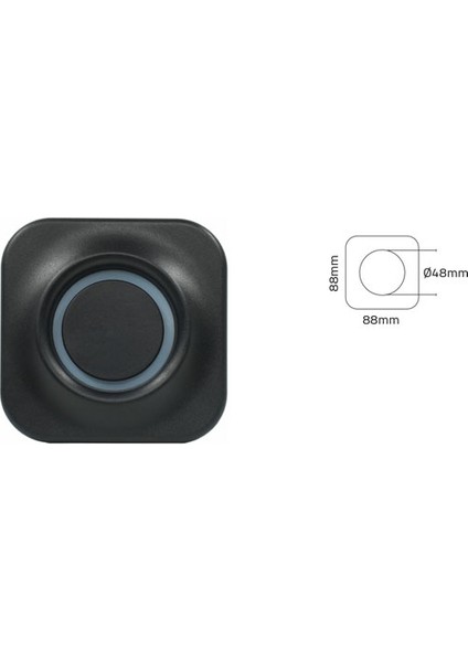 3 Watt Amber Işık Siyah Kasa, Sensörsüz Merdiven, Basamak, Koridor, Hol, Antre Armatürü, LED Armatür fiyatları