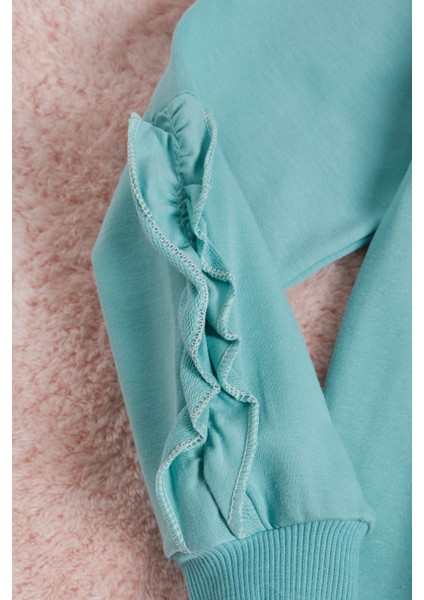 Mint Çiçek Nakışlı Uzun Kol Kız Çocuk Sweatshirt 16306 fiyatları