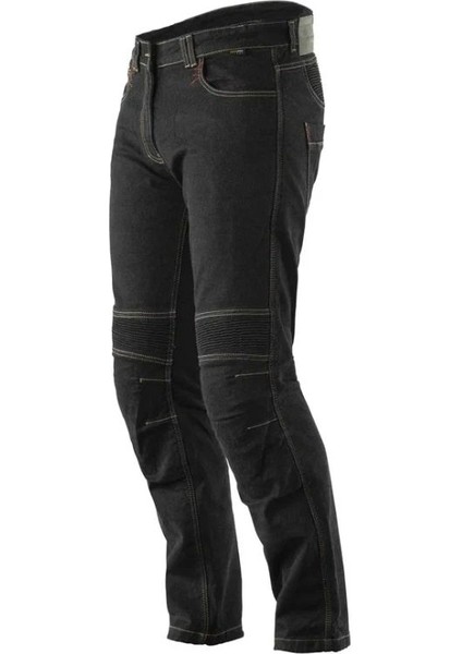 Motosiklet Pantolonu Likralı Esnek Kumaş Korumalı Kevlar Kot Motor Pantolon Jean Siyah