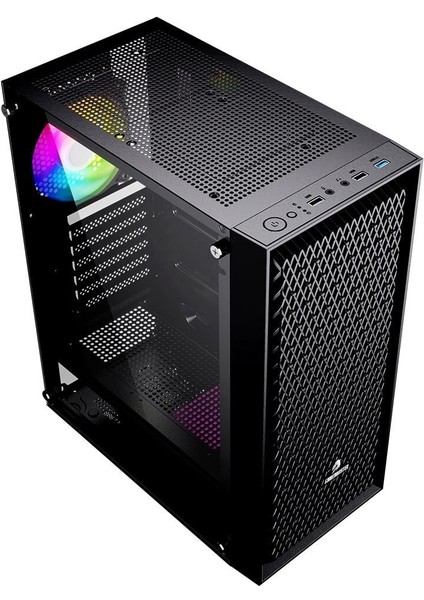 GB-PW909B 550w 80+ USB 3.0, ATX  Mesh, Fixed RGB Fan, Siyah Kasa