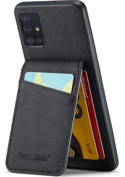 Samsung Galaxy A51 5g SM-A516 Kart Yuvaları Kickstand Pu Deri+Tpu Telefon Kılıfı (Yurt Dışından) fiyatları