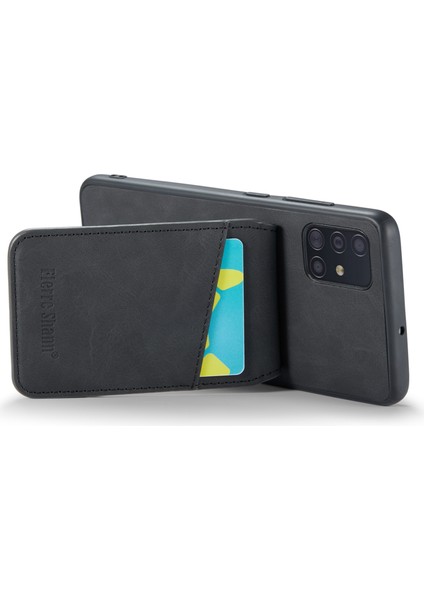 Samsung Galaxy A51 5g SM-A516 Kart Yuvaları Kickstand Pu Deri+Tpu Telefon Kılıfı (Yurt Dışından) modelleri