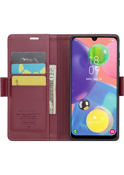 Samsung Galaxy A70/A70S Cüzdan Stand Telefon Deri Kılıfı Rfıd Engelleme Telefon Kapağı (Yurt Dışından)