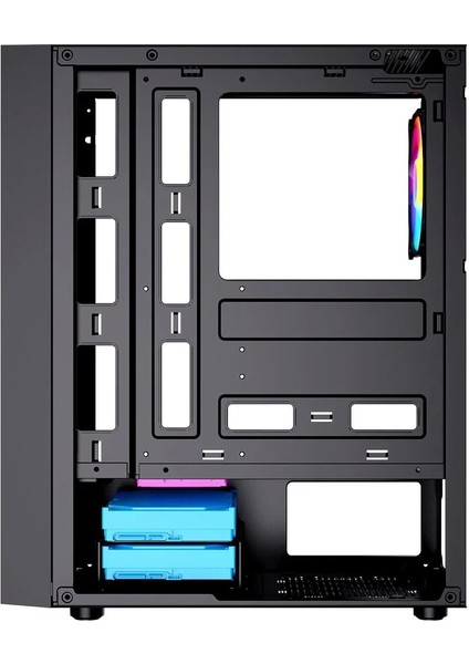 GB-PW909B 550w 80+ USB 3.0, ATX  Mesh, Fixed RGB Fan, Siyah Kasa