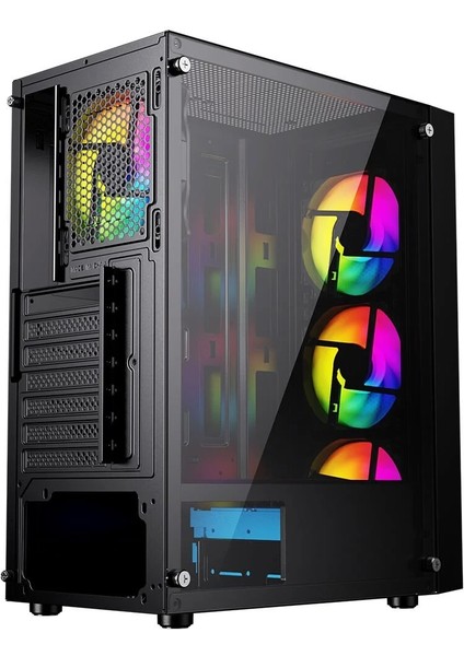 GB-PW909B 550w 80+ USB 3.0, ATX  Mesh, Fixed RGB Fan, Siyah Kasa