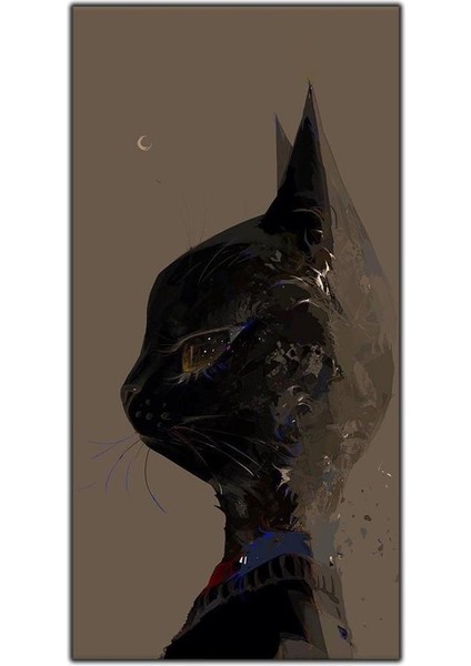 Kara Kedi Kanvas Tablo