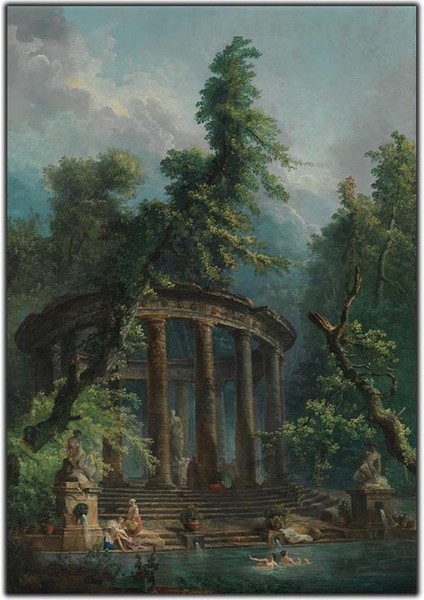 Yüzme Havuzu Kanvas Tablo