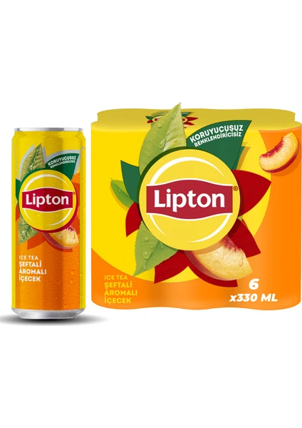 Lipton Ice Tea Şeftali Kutu 6x330 ml