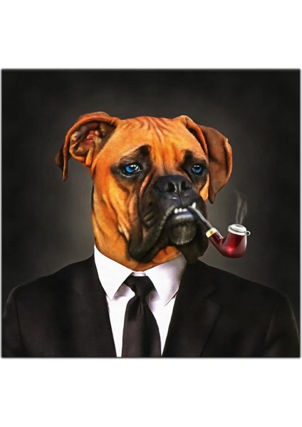 Köpek Adam Kanvas Tablo