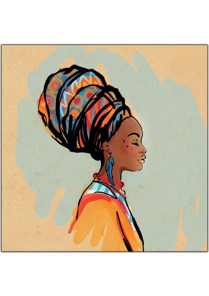 Afrikalı Kadın Kanvas Tablo