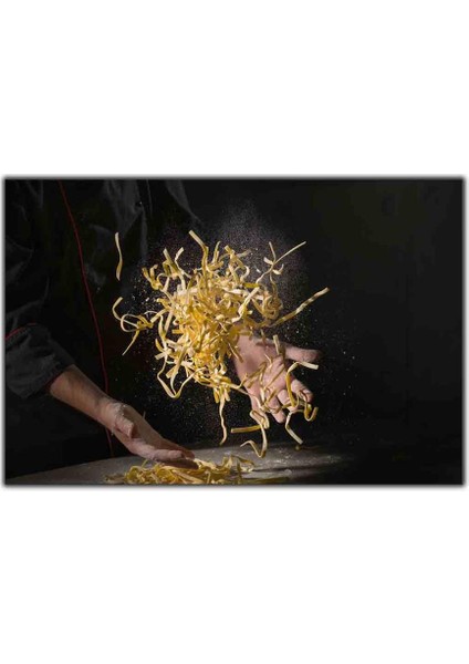 El Yapımı Makarna Kanvas Tablo