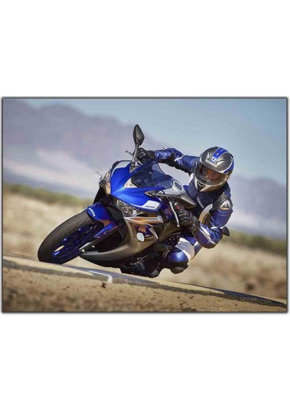 Mavi Motor Kanvas Tablo
