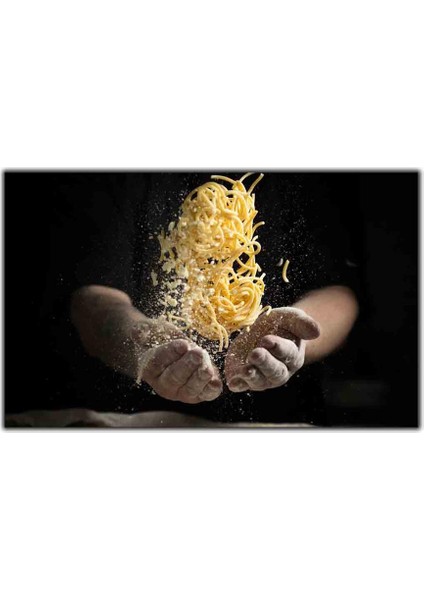 El Yapımı Makarna Kanvas Tablo