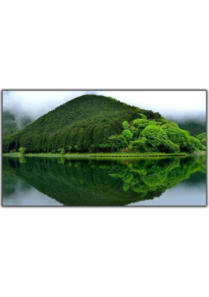 Yeşillikler Içindeki Göl Kanvas Tablo