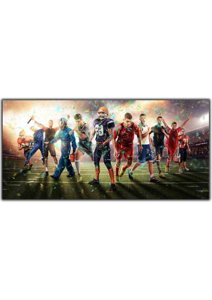Amerikan Futbolu Takımı Kanvas Tablo