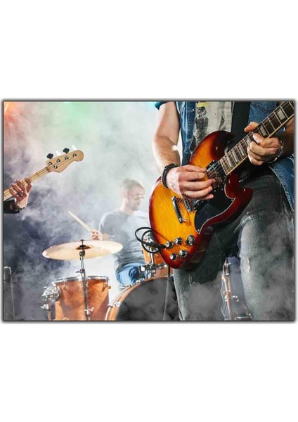 Gitarist ve Müzik Grubu Kanvas Tablo