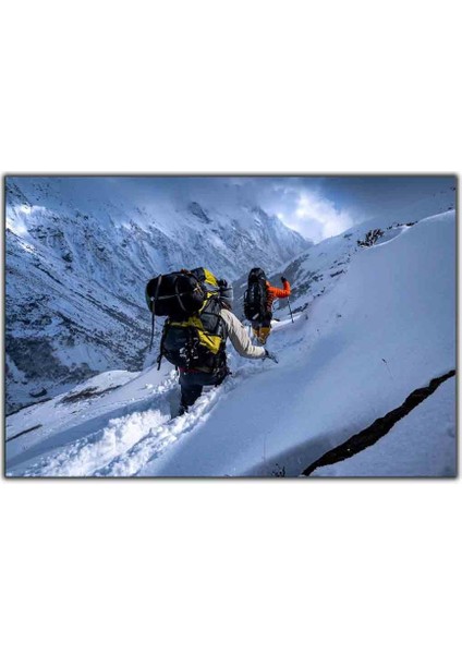 Dağa Tırmanan Dağcılar Kanvas Tablo